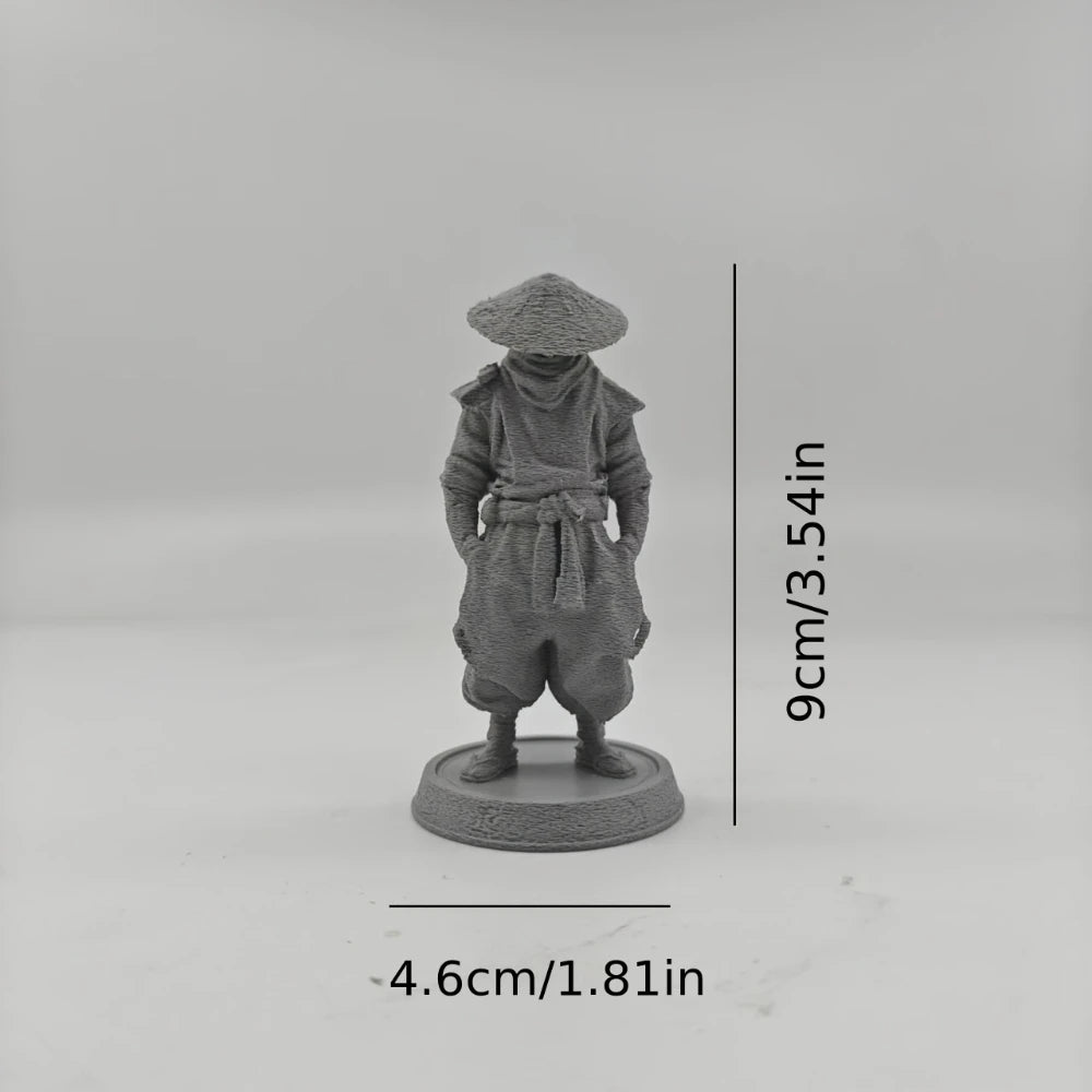 Japanese Samurai Figurine Traditional Retro Samurai Style Statue Zen Warrior Ornaments for Home Office Desk Tea Room Shelf Decor Oasis Select Standing Ninja 6 9x5.2x4.7cm