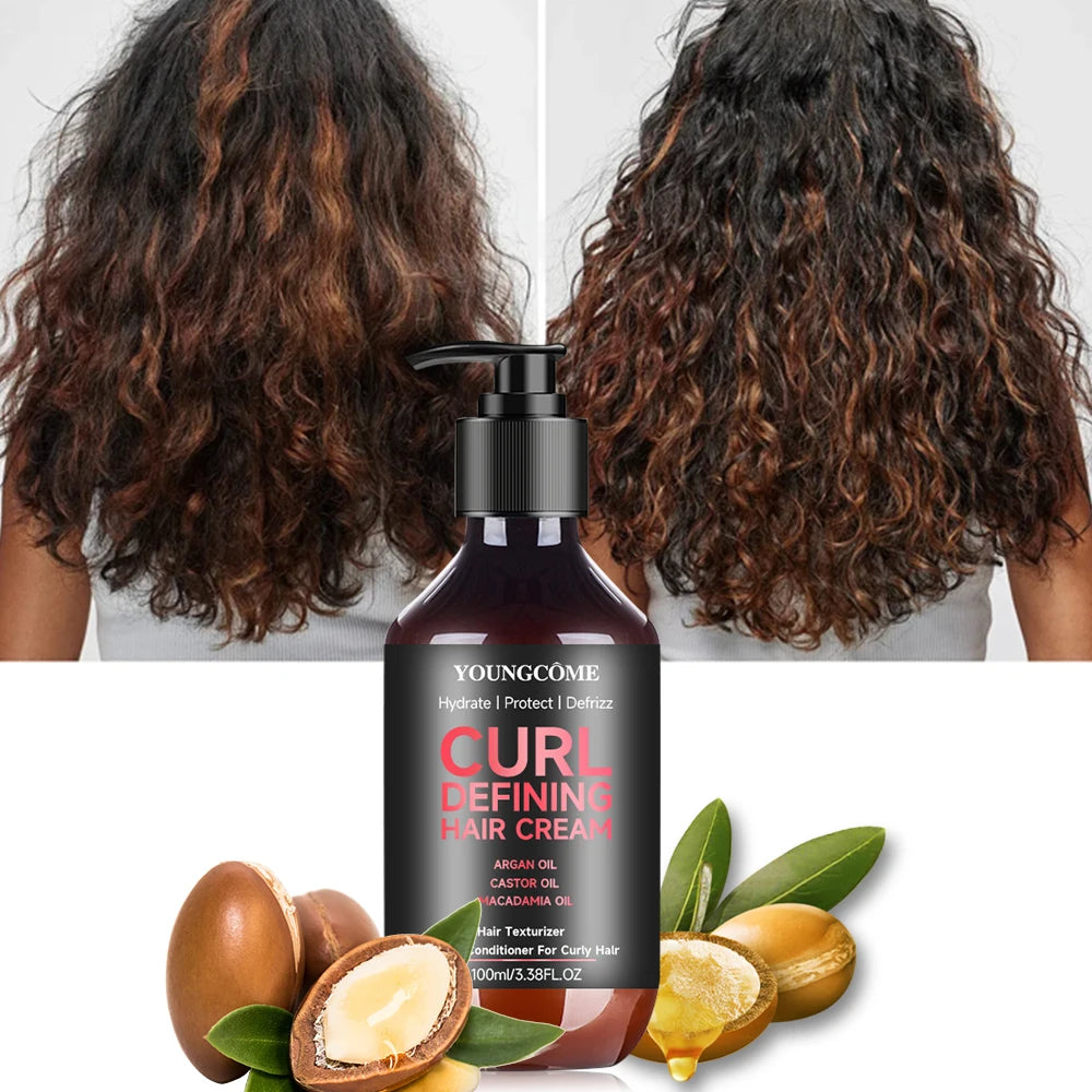 100ml Hair Sculpting Mousse Professional Curly Hair Styling Cream Natural Fluffy Curl Booster Defining Women Haircare Products Oasis Select