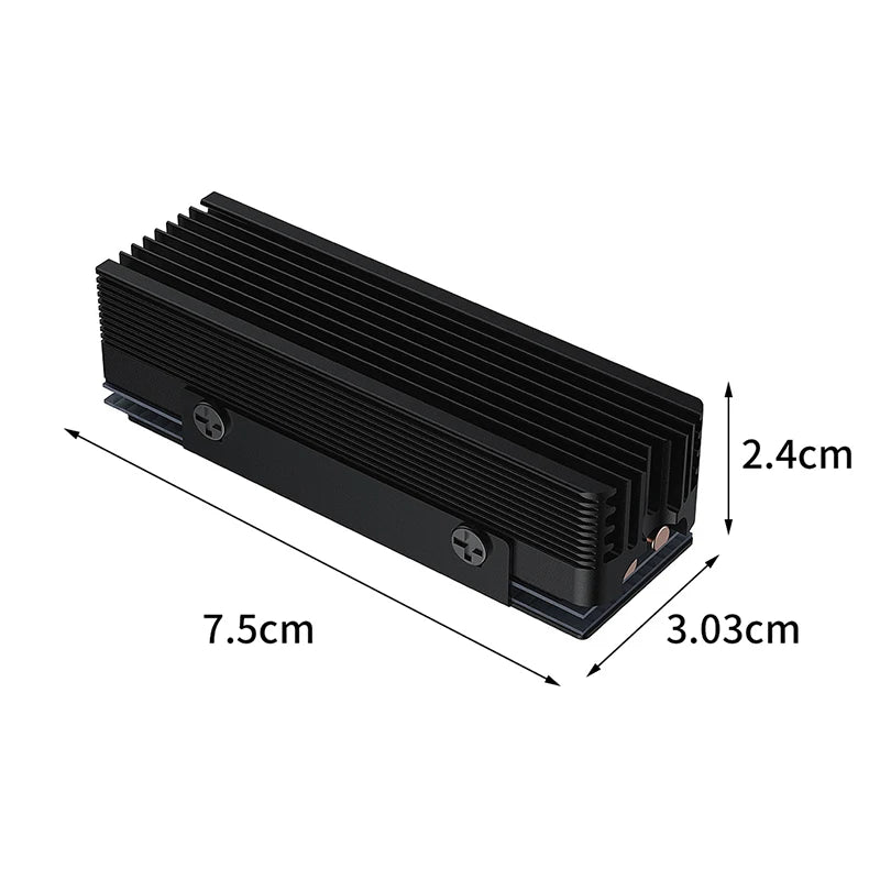 All-Aluminum Grilled Vest M.2 SSD-V3 2280 Solid State Drive; High-Efficient NVME with Dual Heat Pipe for Gamers. Oasis Select