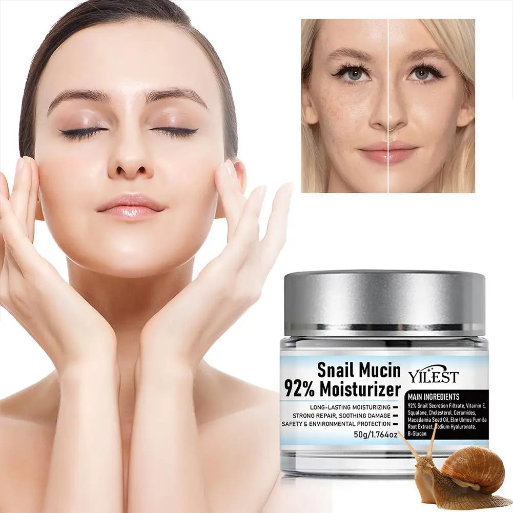 LAIKOU Snail Face Cream Hyaluronic Acid Moisturizer 25g/50g Snail Moisturizing Cream Oasis Select