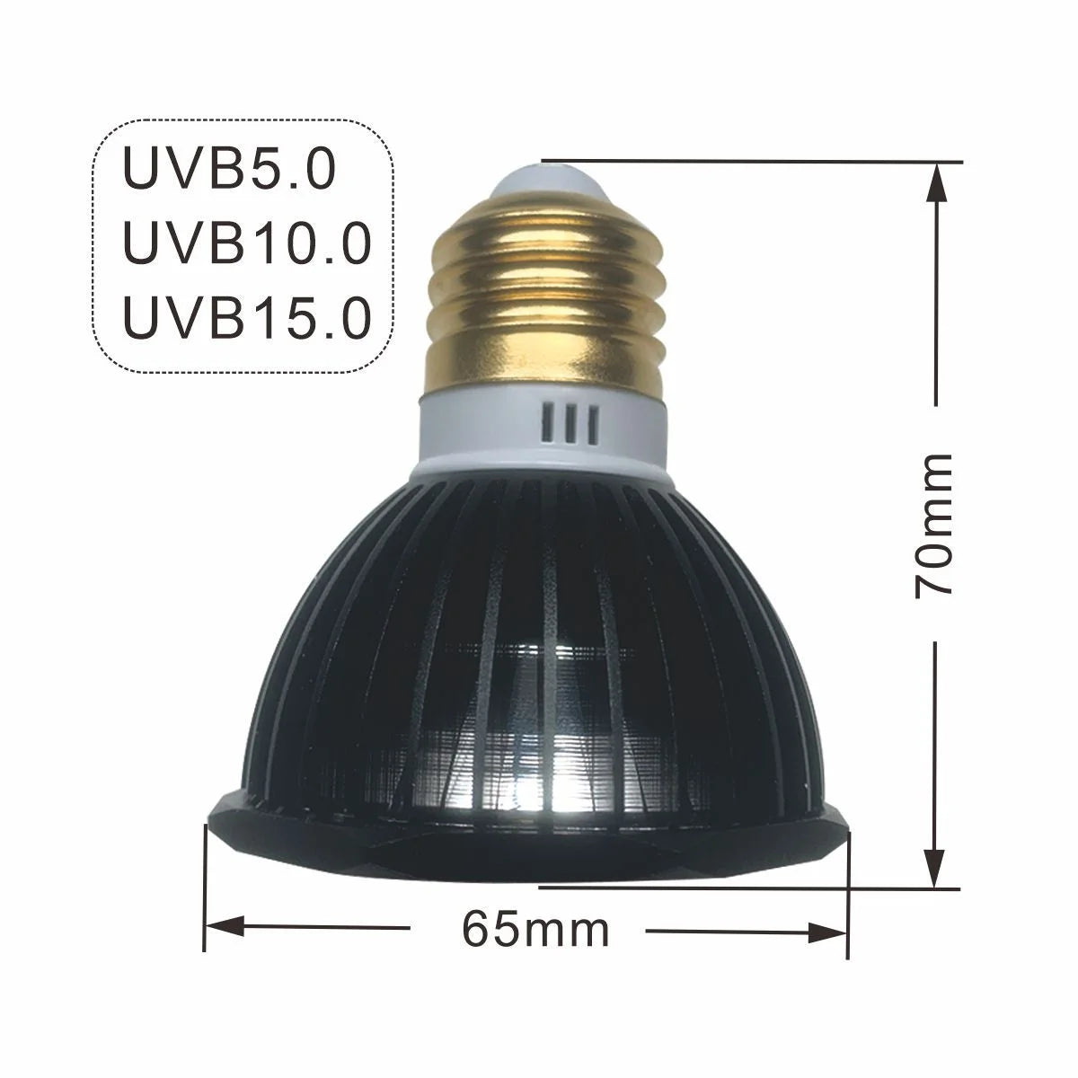 UVB UVA LED Reptile Basking Lamp for Turtles & Lizards | 3W