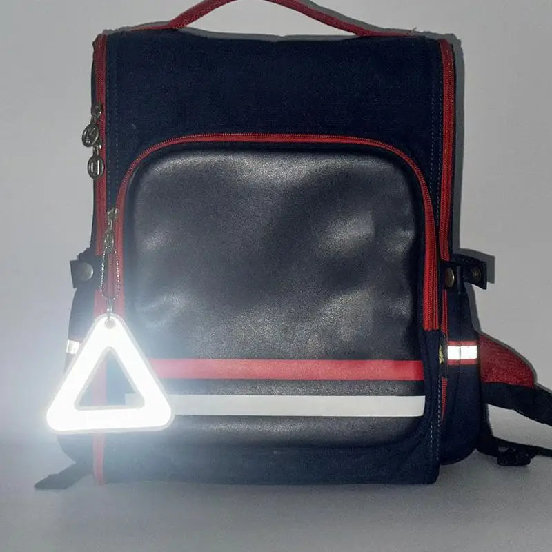 Triangle Reflective Safety Pendant for Student Backpack, High Visibility Reflective Tag for Night Walking Cycling Oasis Select