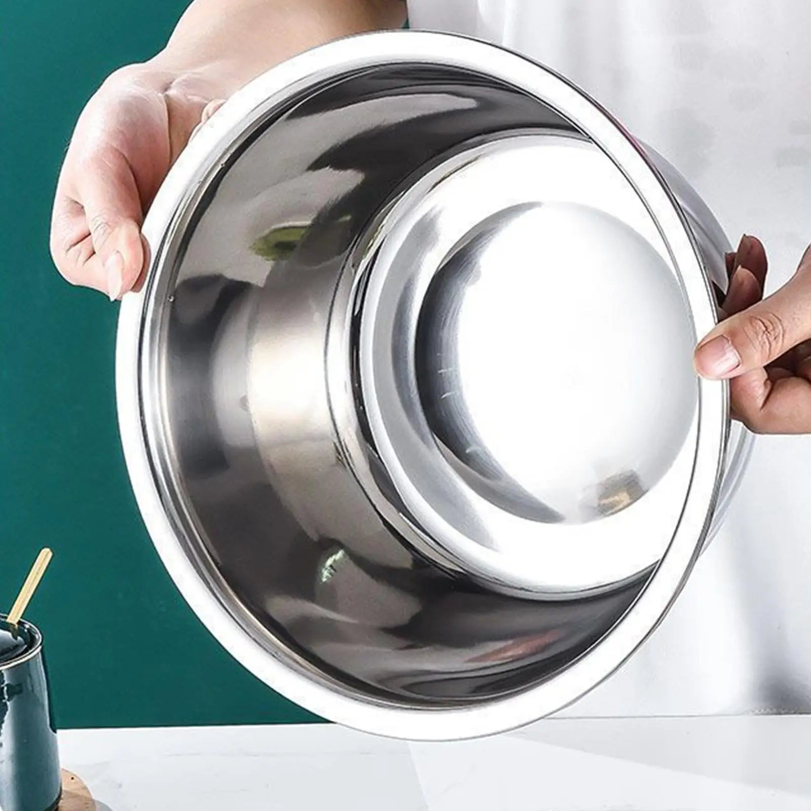 Mixing Bowls Set Vegetable Stainless Steel Slicer Vegetable Washing Basin Drain Basket Multifunctional Mixing Bowls Kitchen tool Oasis Select