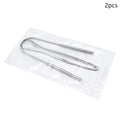 1/2 Pcs Reusable Stainless Steel Useful Tongue Scraper Cleaner Fresh Breath Cleaning Coated Tongue Oral Hygiene Care Tools Oasis Select 01