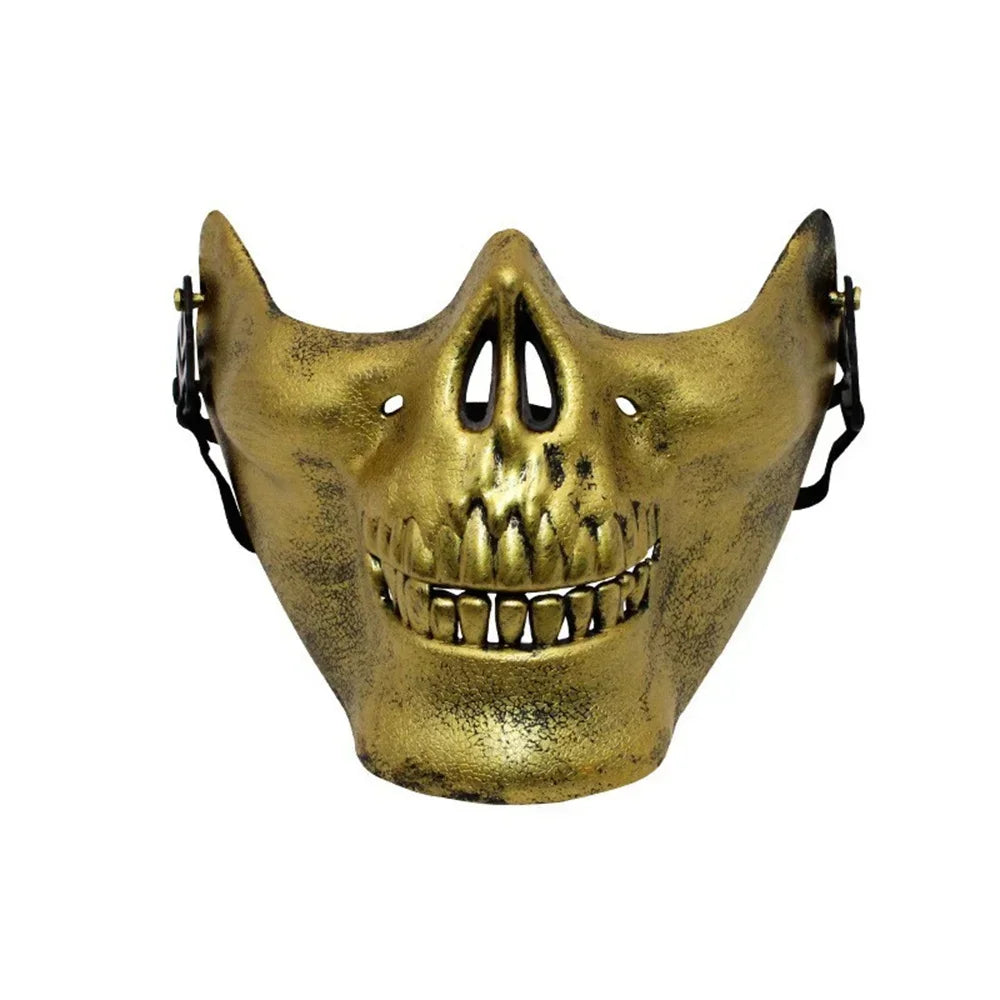 Halloween Skeleton Warrior Half Face Mask | Skull Cosplay