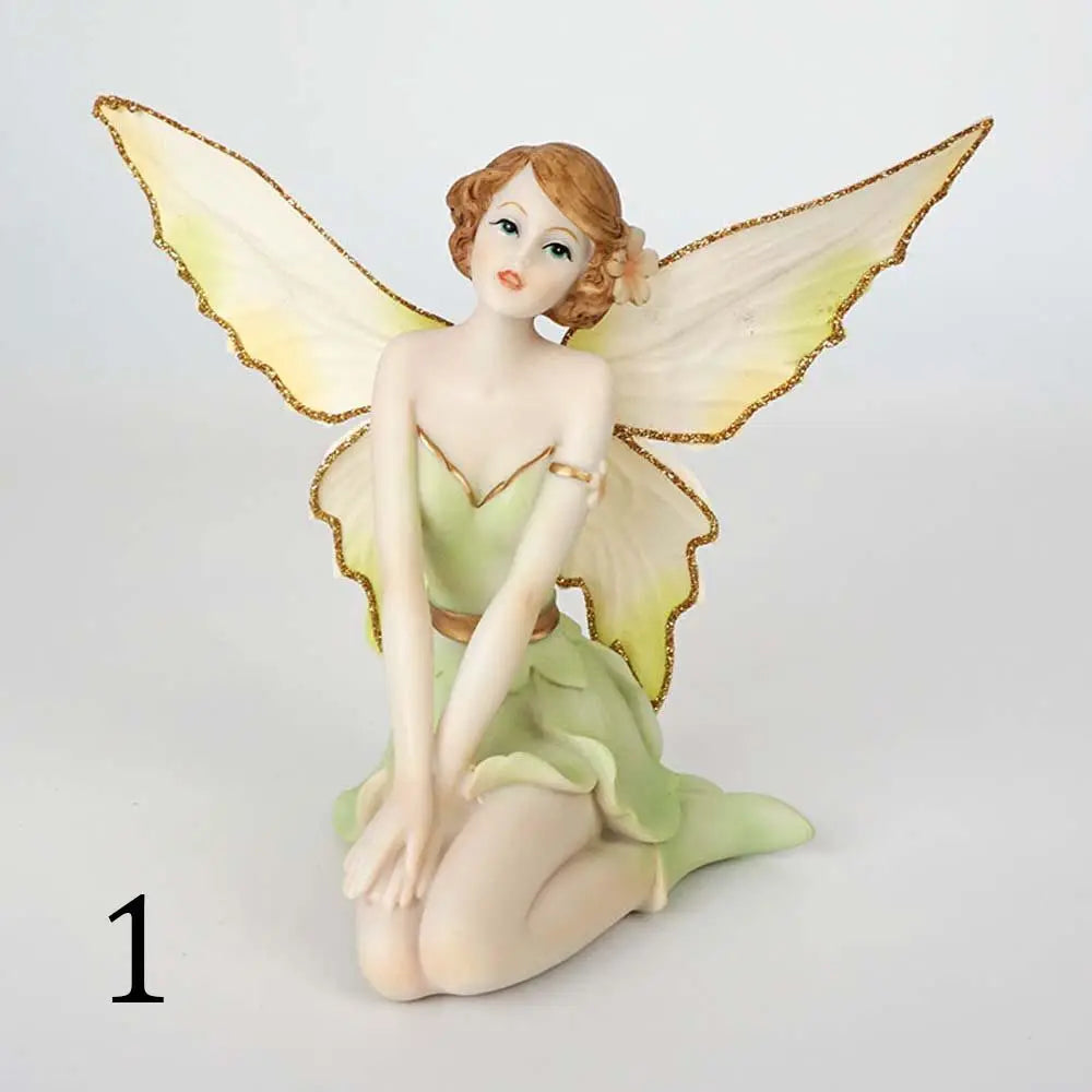 Resin Flower Fairy Angel Figurine | Handmade Home & Garden Decor