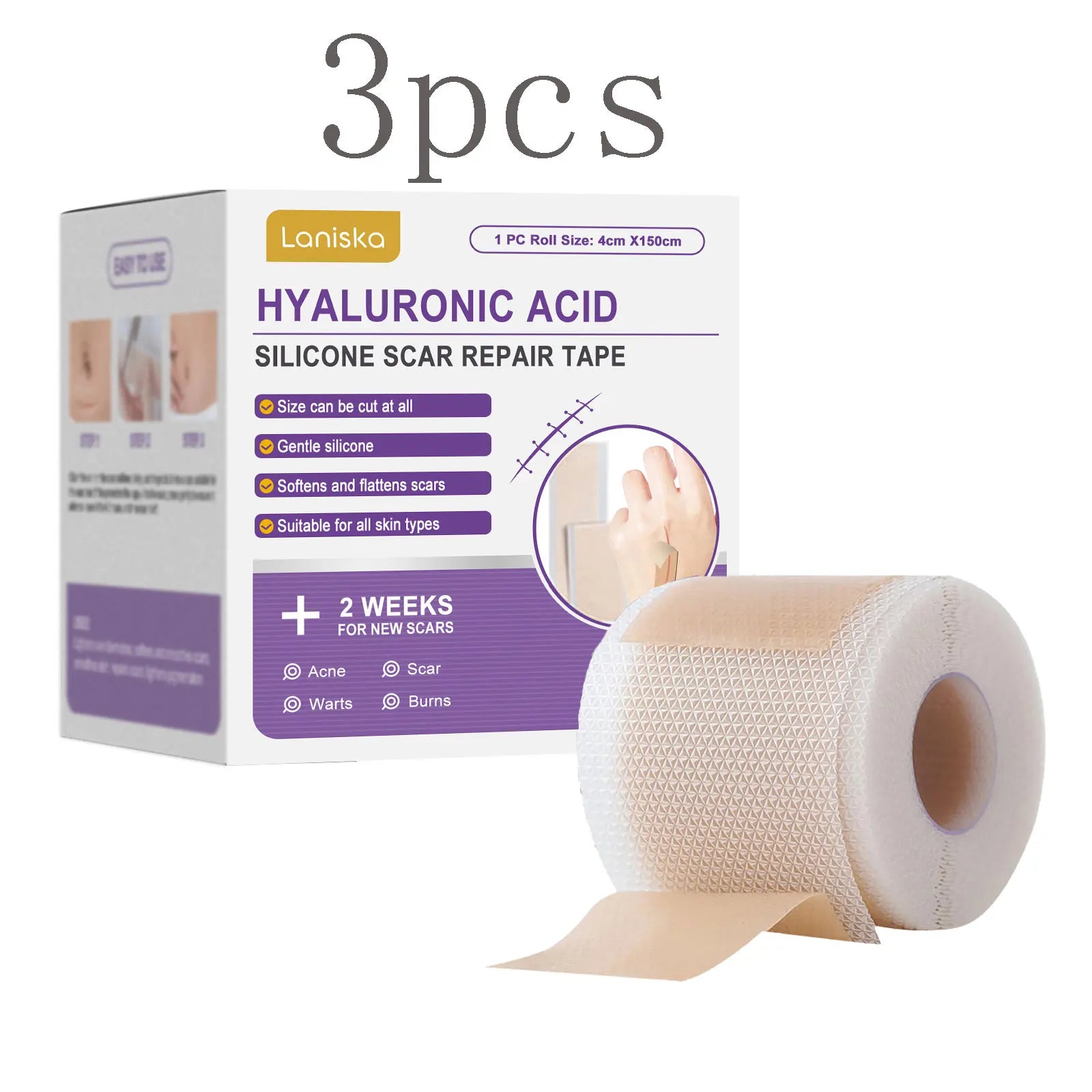 Laniska Silicone Skin Care Patch – Smooth & Moisturizing Silicone Skin Patch Oasis Select 3pcs