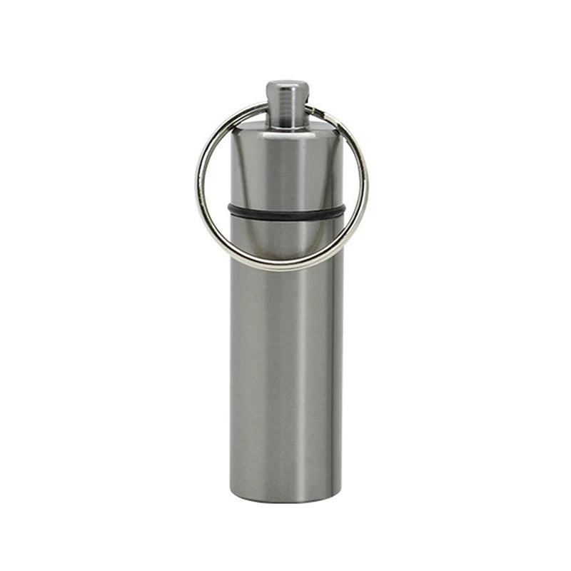 EDC Waterproof Capsule Keychain Case – Aluminum Pill & Gear Pod