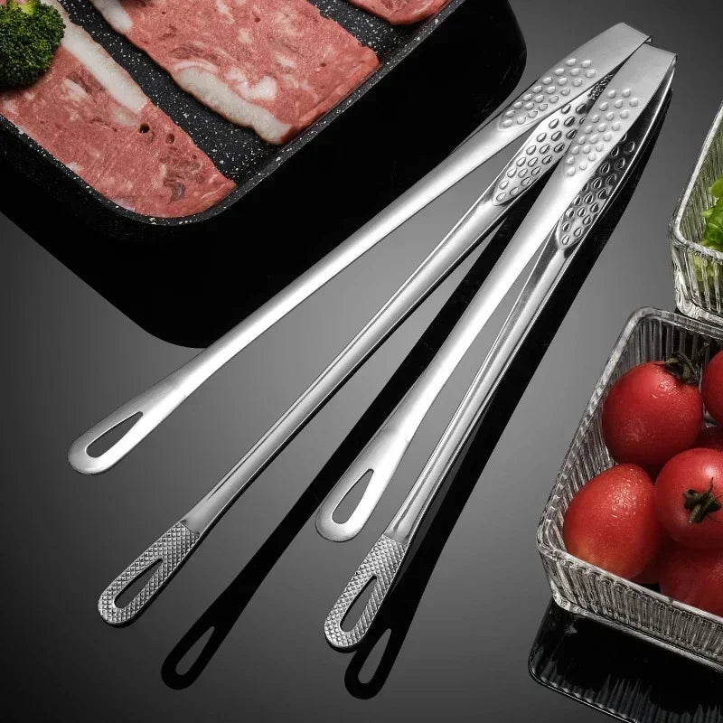 Economic Kitchen Tongs Stainless Steel Barbecue Tongs Clip BBQ Grill Meat Tongs Cooking Tweezers for Food Utensils Kitchen Tools Oasis Select