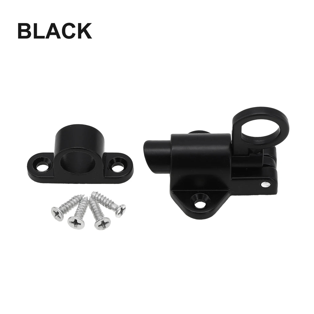 Bolt Latch Lock Pull 2 Color Aluminum Black Door Gate Ring Security W/ Screws Window 2019 High quality Hot sale Oasis Select