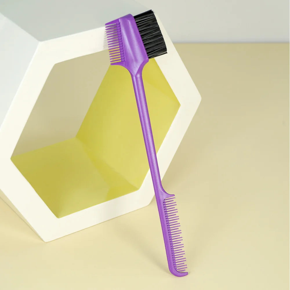 Double-Sided Hair Dye Brush & Comb Set – Salon & Home Hair Color Applicator Oasis Select SZ46-purple