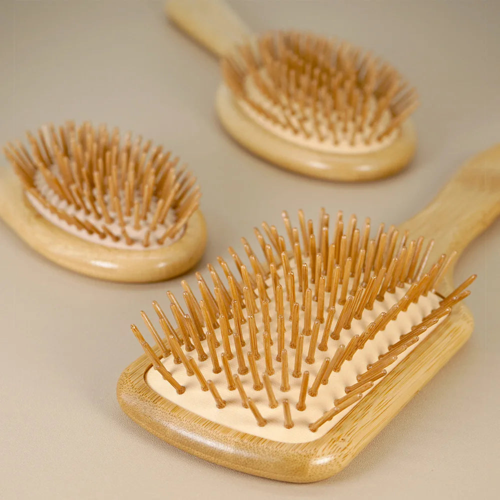 Bamboo Hair Brush Detangling Brushes for Scalp Massage Hair Care Suitable for All Hair Types Ideal for Daily Grooming Routine Oasis Select