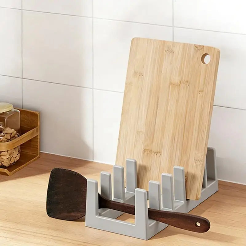 6 Grid Kitchen Organizer Rack Space-Saving Drying Storage Tray For Pots Pans Lids & Cutting Boards- Durable Countertop Organizer Oasis Select