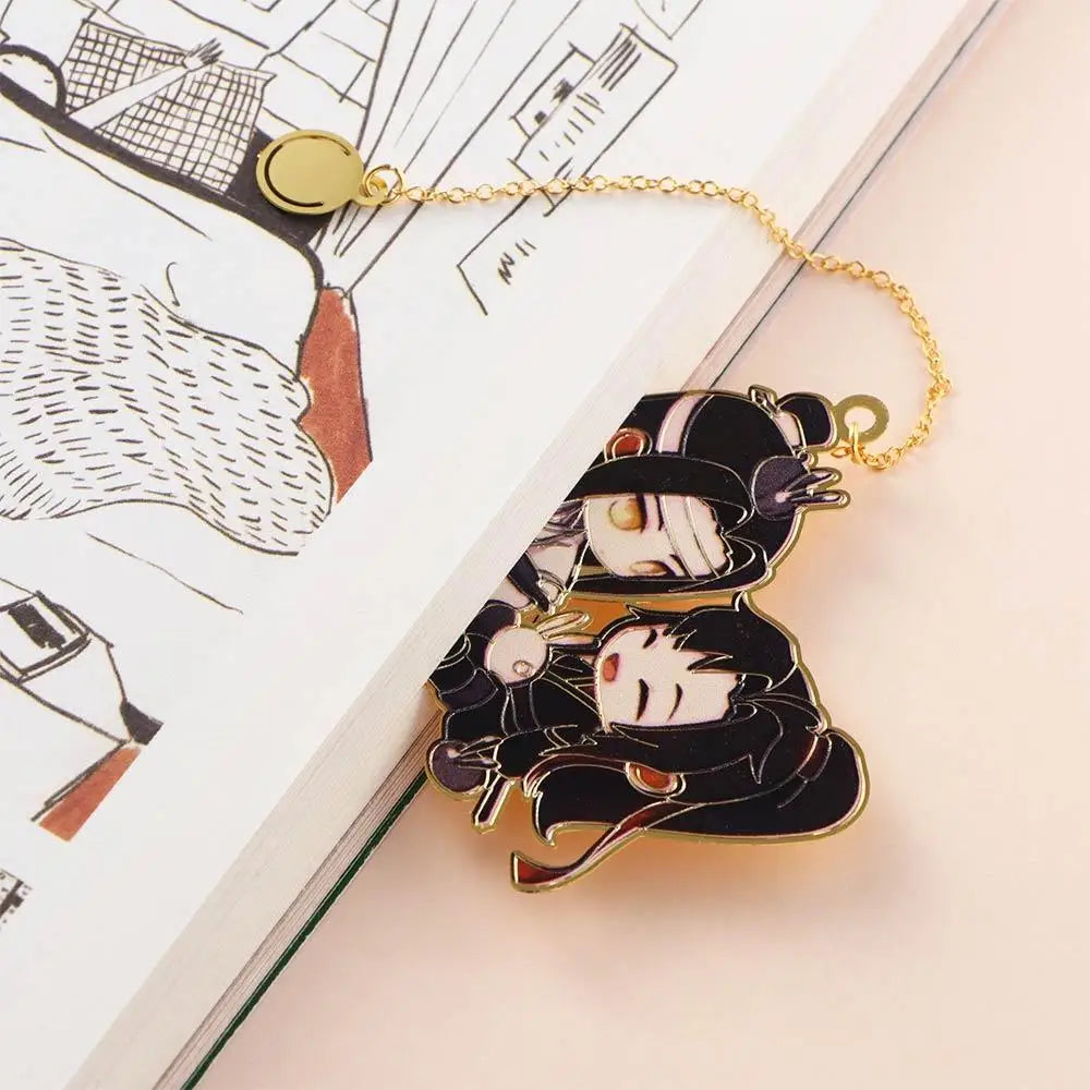 Grandmaster of Demonic Cultivation Mo Dao Zu Shi Metal Bookmark Wei Wuxian Lan Wangji Figure Bookmark Stationery School Supplies Oasis Select