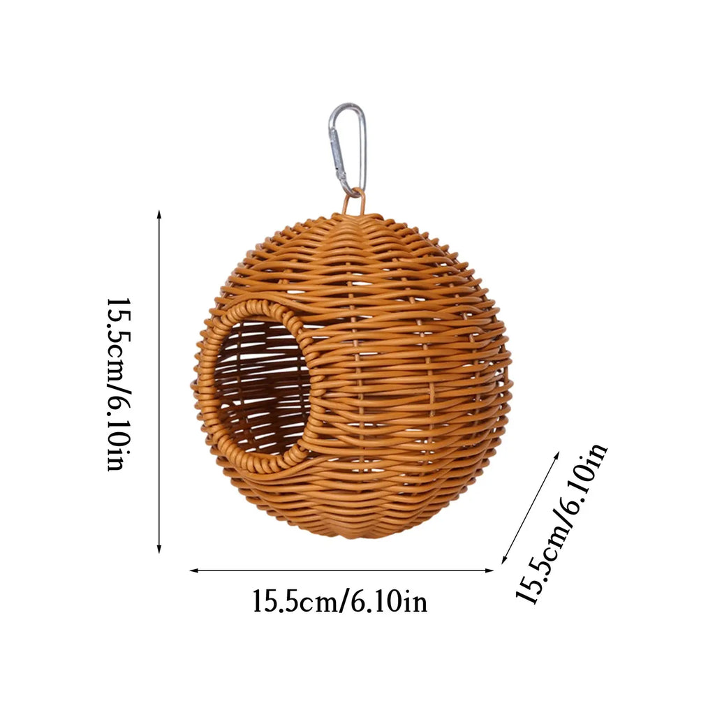 Spherical Parrot Hanging Nest – Bird Sleeping & Breeding House Bird Hanging Nest Oasis Select As shown One Size