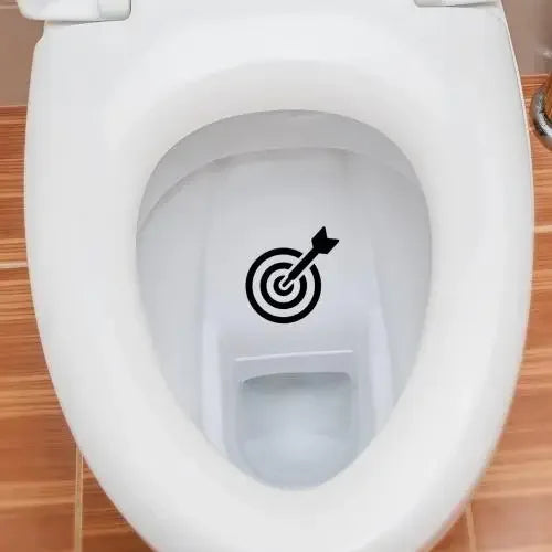 Creative Hit The Target Toilet Stickers Funny Man Removable Bathroom Toilet Decoration Self-adhesive Wall Stickers Home Decor Oasis Select b