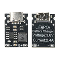 1S 3.2V/3.6V 2.4A Charging Board LiFePO4 Battery Dedicated Charging Module High Current Charging Board Type C DC 4.5-5.5V Oasis Select Default Title