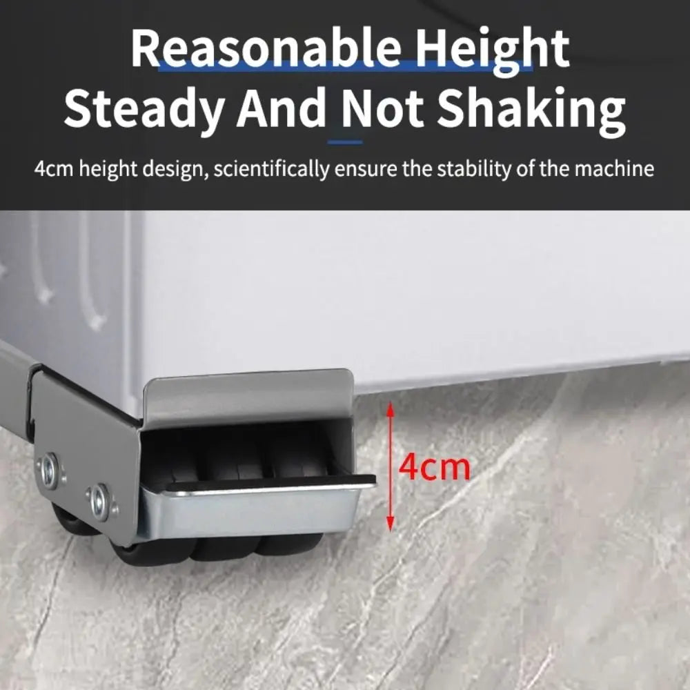 2PCS 24 Wheel Washing Machine Base Holder Movable Adjustable Refrigerator Universal Wheels 360° Rotation Furniture Moving Tools Oasis Select