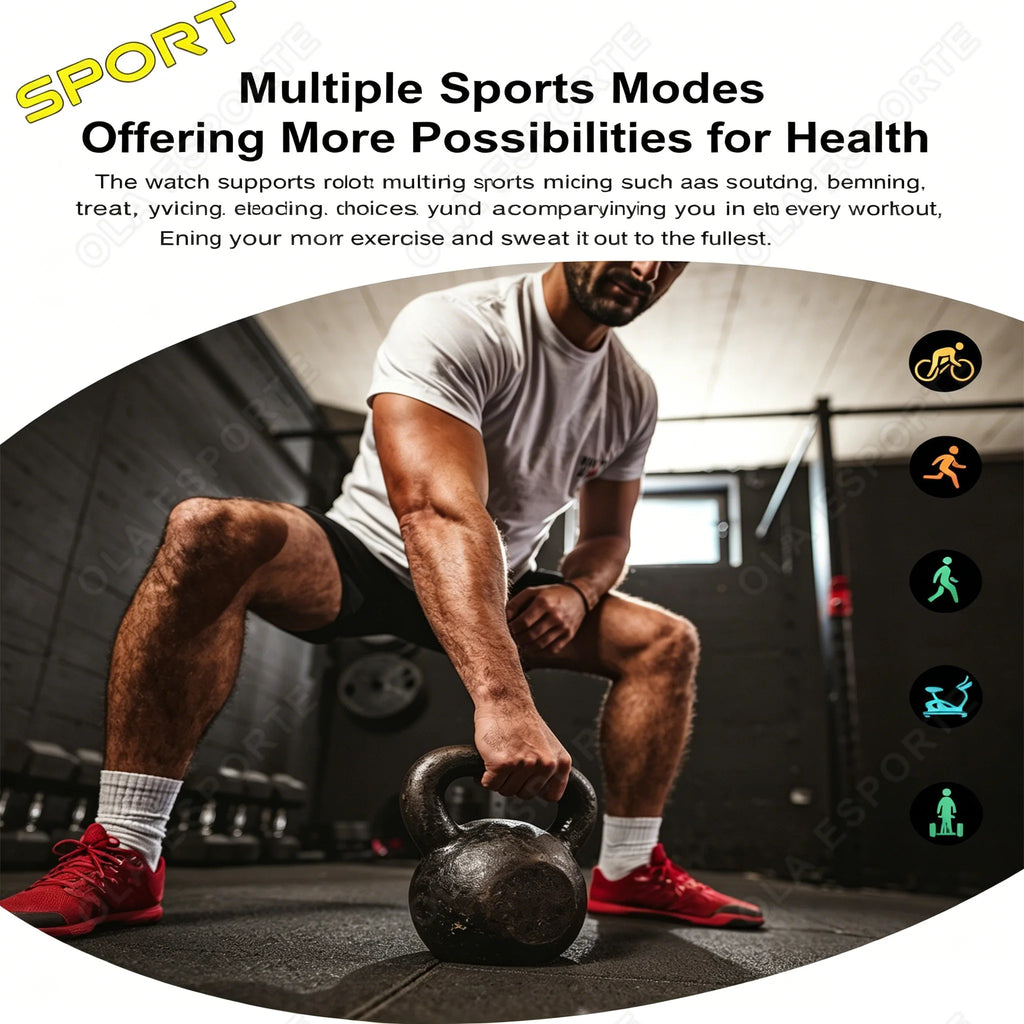Ola Esporte 1.85" Smart Watch – Bluetooth Call & Fitness Tracker