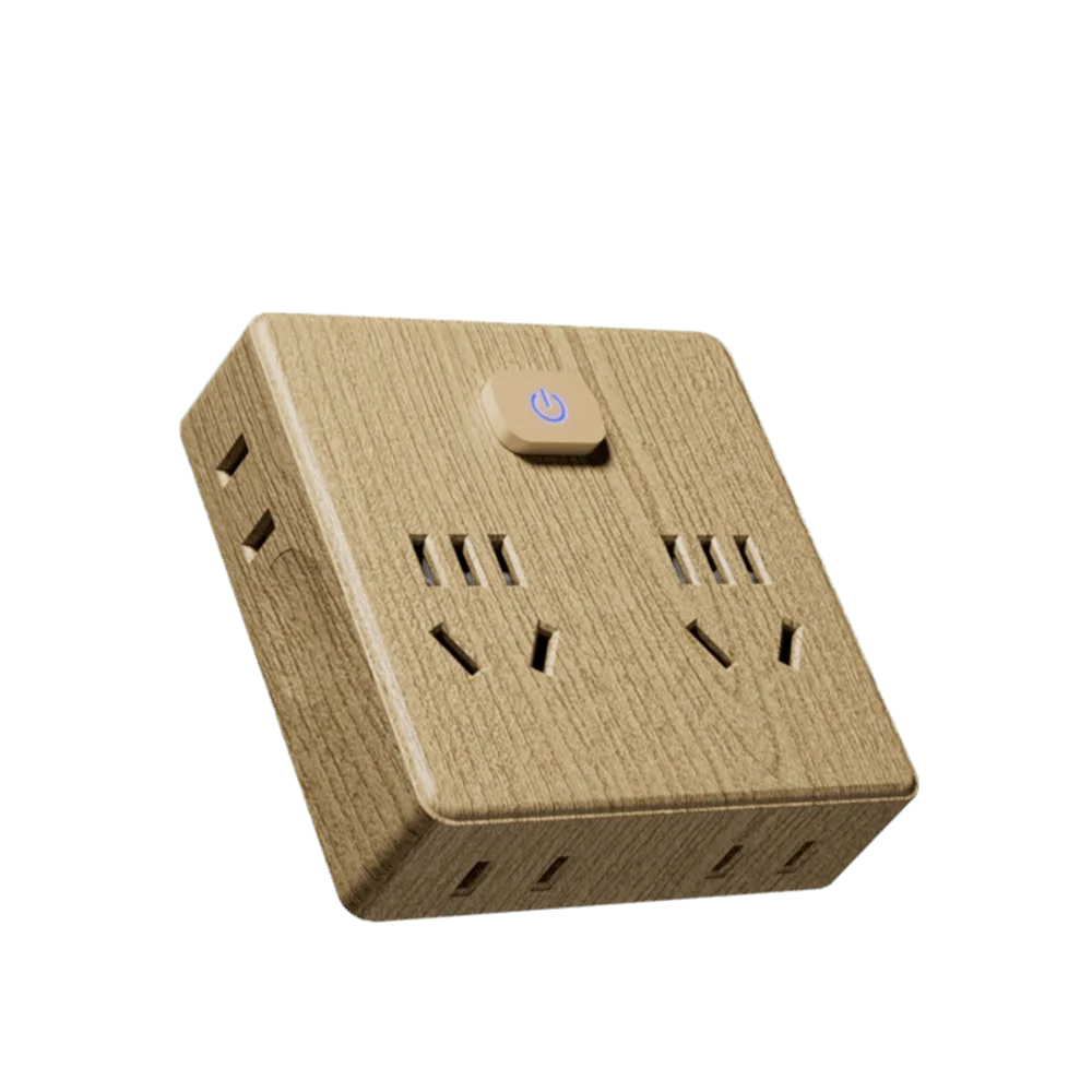 Ultra-Thin Power Strip Flat Plug USB-C Multi-Outlet Expander