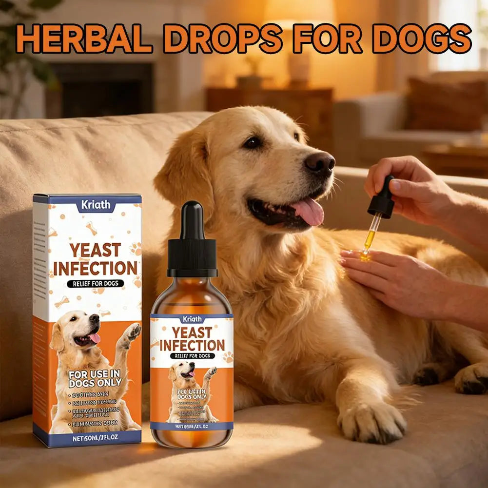 Natural Herbal Drops for Dogs – Yeast, Skin & Ear Relief 60ml