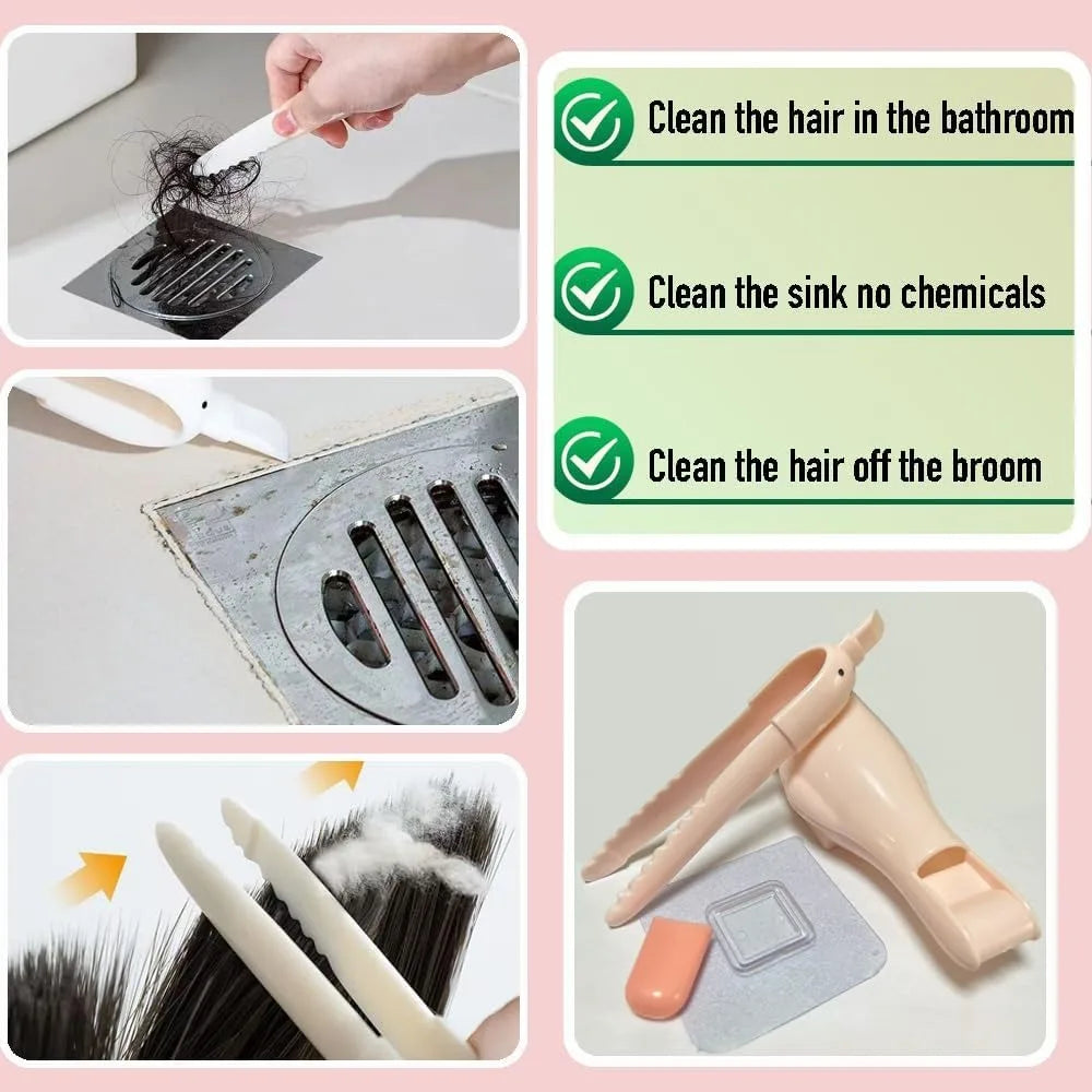 Multifunctional 2‑in‑1 Cute Duck Double‑head Cleaning Clip Dust Removal Shovel Bathroom Cleaner Tool With Drainage Hole Oasis Select