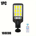 72/108COB Solar Lights Outdoor With 3 Mode Waterproof Motion Sensor Security Lighting LED Wall Street Lamp for Garden Patio Path Oasis Select JX616-4