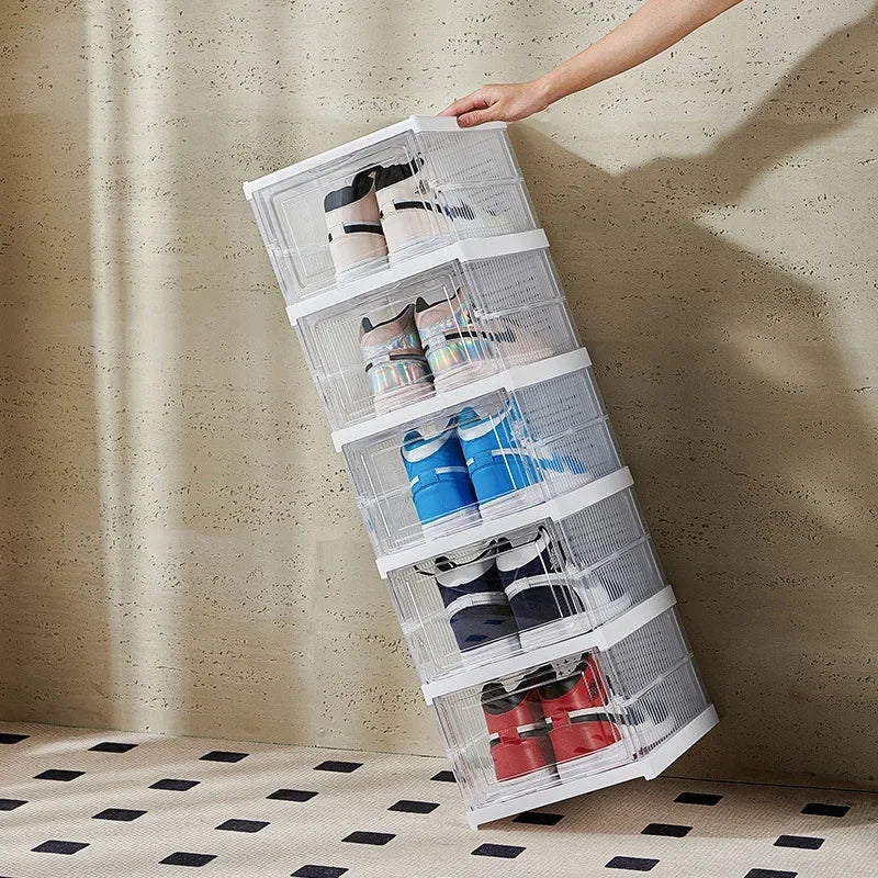 shoe box, use simple multi-layer shoe cabinet shelf for household storage, dustproof and transparent storage cabinet pull it. Oasis Select