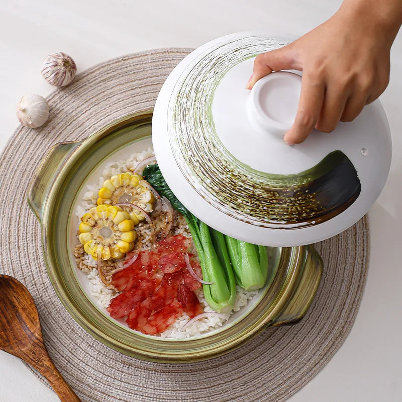 Pottery High Temperature Resistant Dry Cooking Little Pan Rice Gas Cooker Ceramic Casserole Shallow Casserole Pot Oasis Select