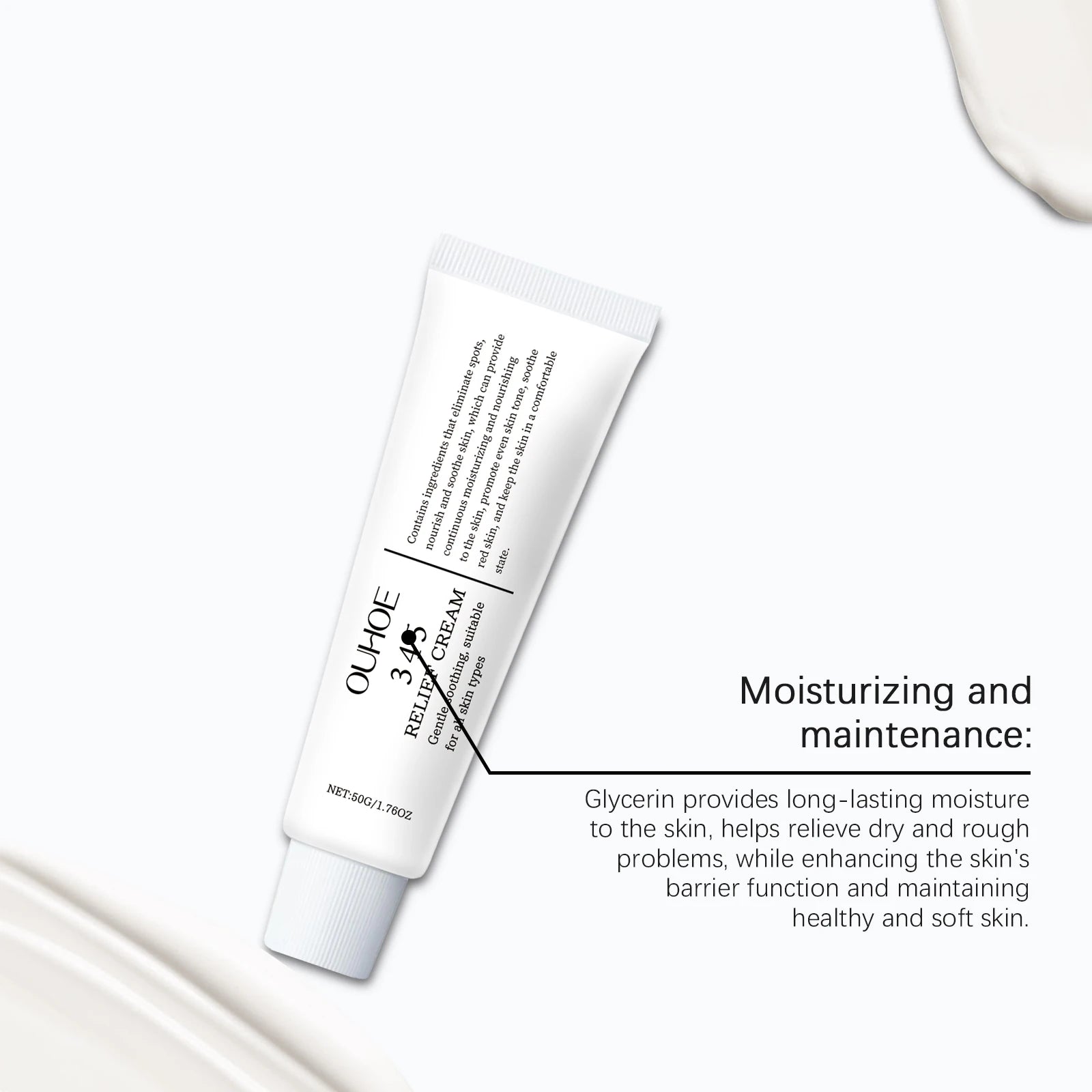 345 Face Cream Antioxidant Relief Cream Soothing Hydrating Repair Acne Moisturizing and Calming Lifting Korean Skin Care Product Oasis Select