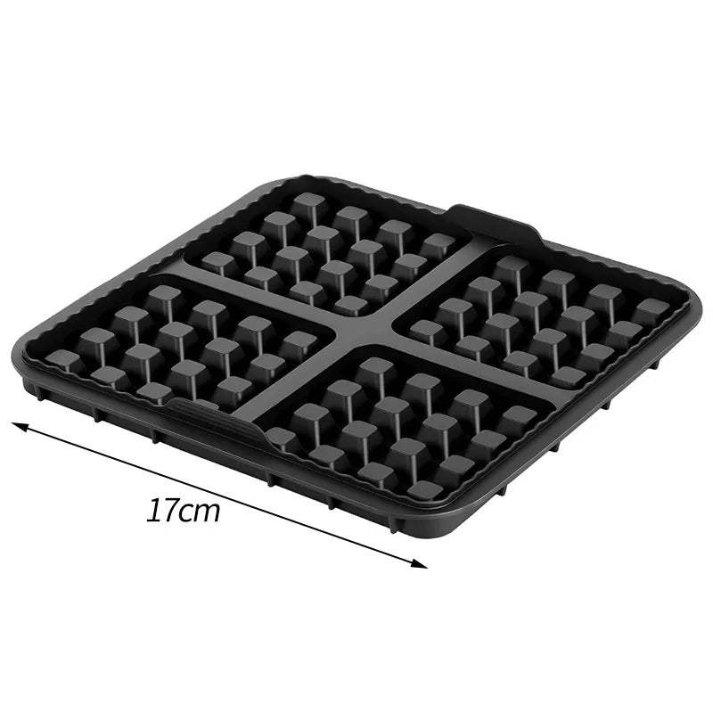 Silicone Air Fryer Biscuit & Waffle Mold Set – Non-Stick Tray Silicone Baking Mold Oasis Select black 3