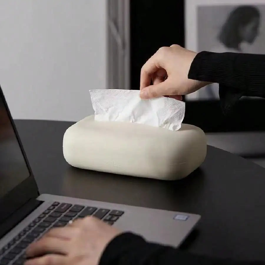 Light Luxury Tissue Box Soft Waterproof Tissue Box Cover Silicone Reusable Wet Wipe Box Holder Bathroom Kitchen Paper Holder Oasis Select