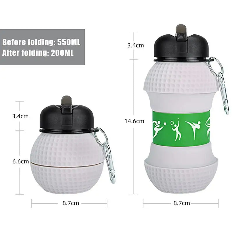 Foldable Leakproof Water Cup Mug, Portable Collapsible Bottle for Kids School, Basketball Football Golf Tennis Outdoor Sports Oasis Select A4