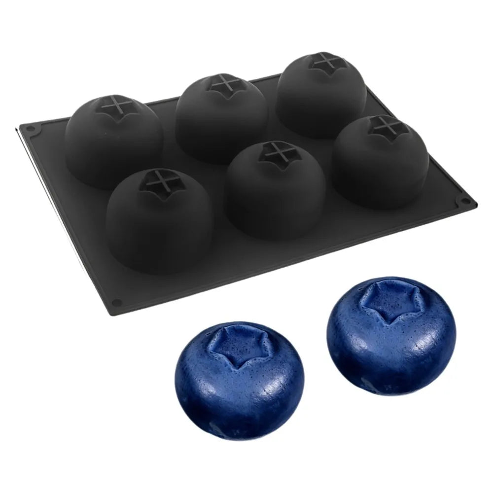 Fruit Shaped Blueberry Silicone Mold Flexible Non-Stick Fruit Mousse Cake Mold 3D DIY Chocolate Baking Mold Cake Baking Oasis Select Style 4