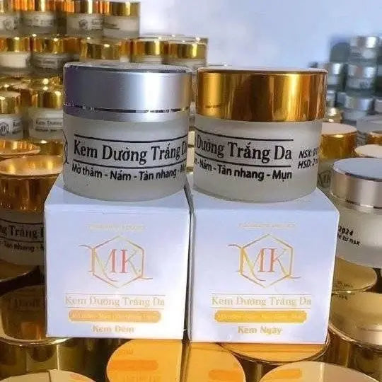 2Bottle Set Kem ngày đêm MK Brightening Lightening Cream Dưỡng Trắng Da, Căng Bóng, Mịn Màng Sau Khi Sử Dụng, Kem Ngay Va Dem Oasis Select 1SET