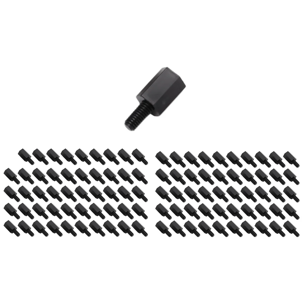 100Pcs M3 Thread 8mm+6mm PCB Fixed Nylon Hex Standoff Spacer Pillar Oasis Select