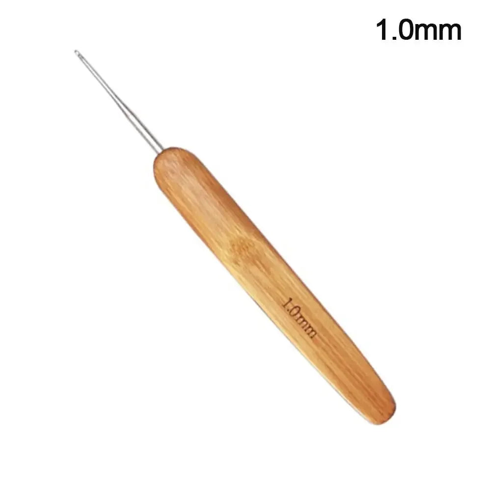 Bamboo Wooden Handle Crochet Hook Crochet Hooks Ergonomic Crochet Needles Weave Yarn Craft DIY Sewing Tools for Fine Work Thin Oasis Select 1.0mm