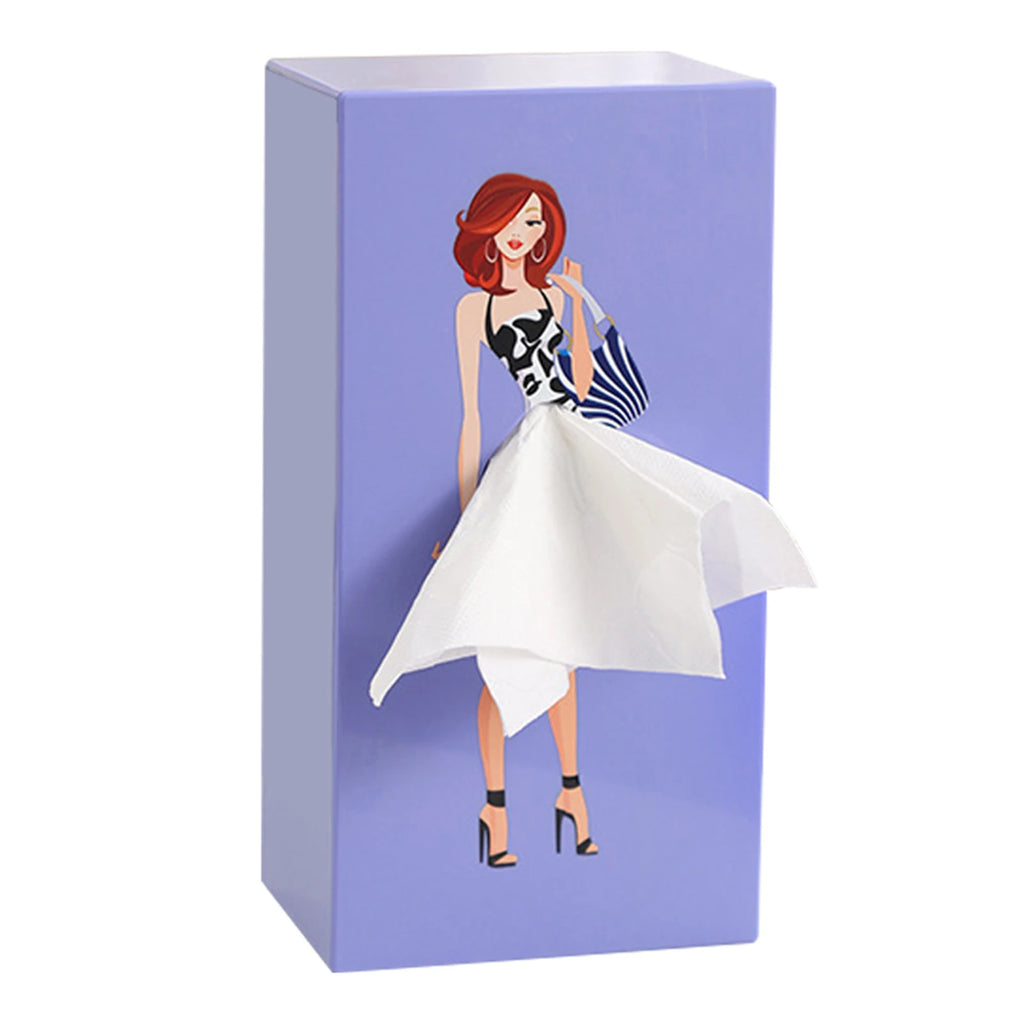 Pop-Art Flying Skirt Tissue Box Holder | Cute Novelty Decor