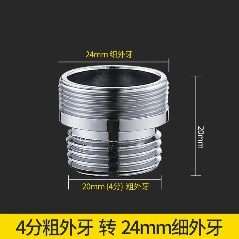 Brass Silver Water Faucet Coupler 1/2 To M16 M18 M20 M22 M24 M28 Thread Connector Fittings For Bubbler Kitchen And Bathroom Oasis Select C4FW24