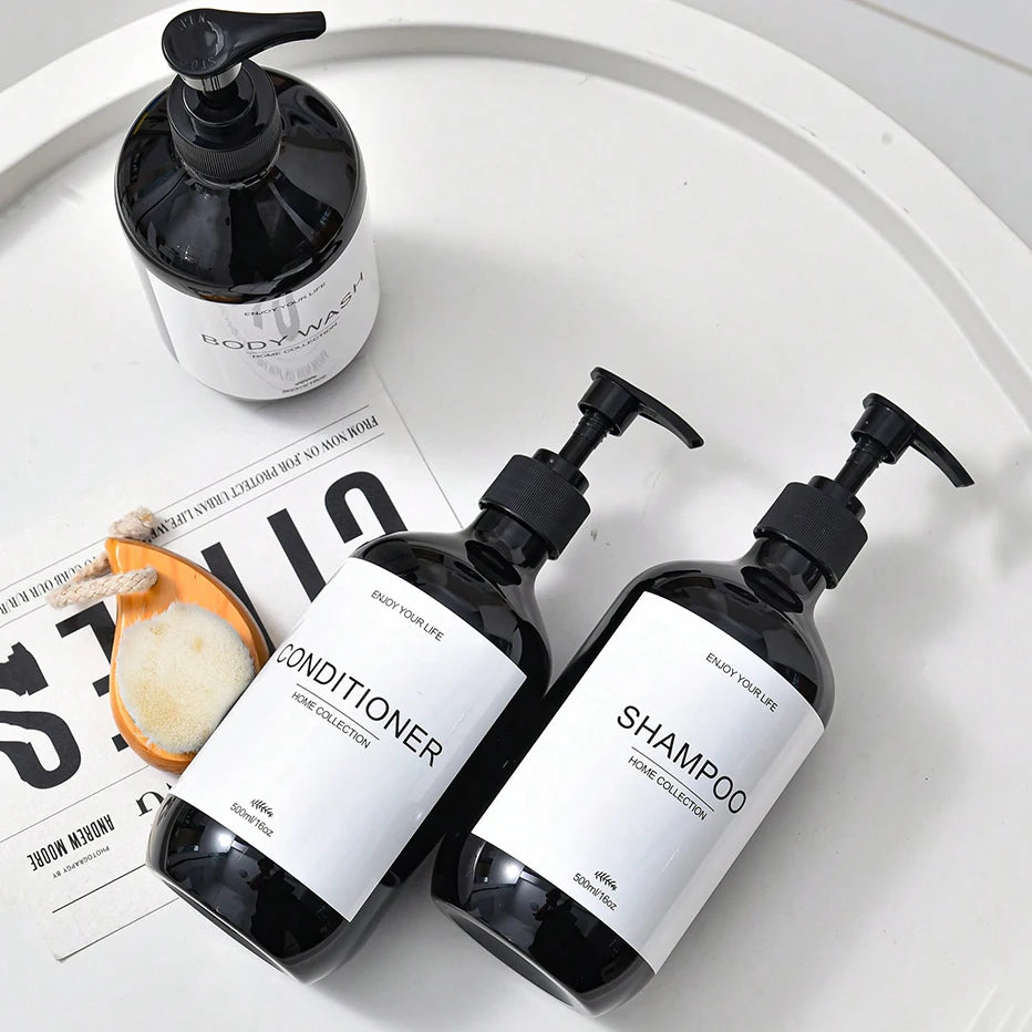 500ml Refillable Shampoo & Body Wash Pump Dispenser Bottle Soap Dispenser Bottle Oasis Select