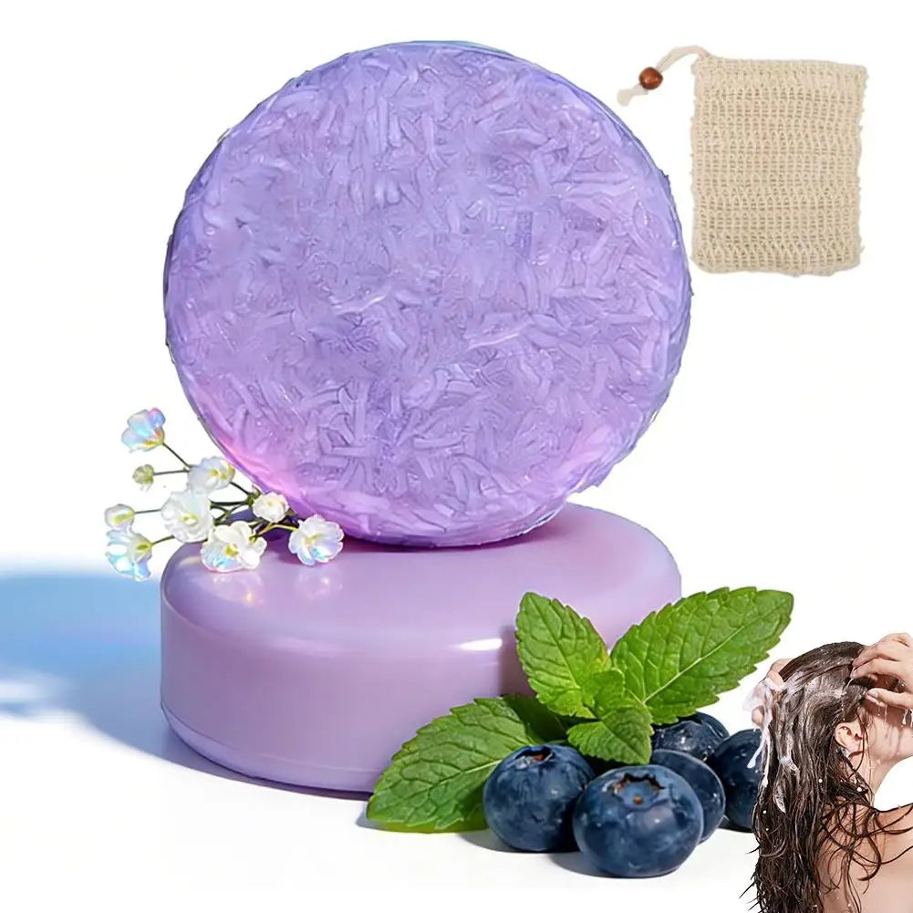 Blueberry Solid Shampoo & Conditioner Bar – Anti-Frizz & Hair Solid Shampoo Bar Oasis Select 1 Set