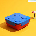 Lunch Box DIY Building Block Portable Modular for Children Student Outdoor Picnic Bento Food Storage Container Fruit Salad Box Oasis Select Blue-1100ML