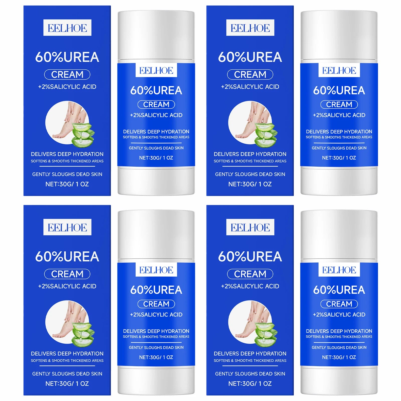 Urea 40% + Salicylic Acid 2% Foot Cream – Repair Cracked Heels Foot Cream Oasis Select 4pcs