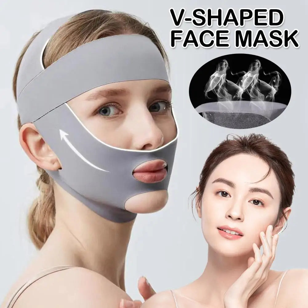 Breathable V-Shape Face Lifting Bandage Tighten & Firm Chin, Reduce Double Chin Anti-Sagging Slimming Strap for Daily Use Oasis Select