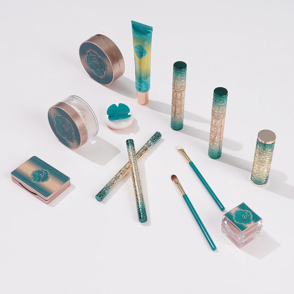 O'CHEAL 13Pcs Makeup Set Lip Balm Concealer Eye Shadow Loose Powder Foundation Highlighter Compact Powder Eye Cream Cosmetics Oasis Select