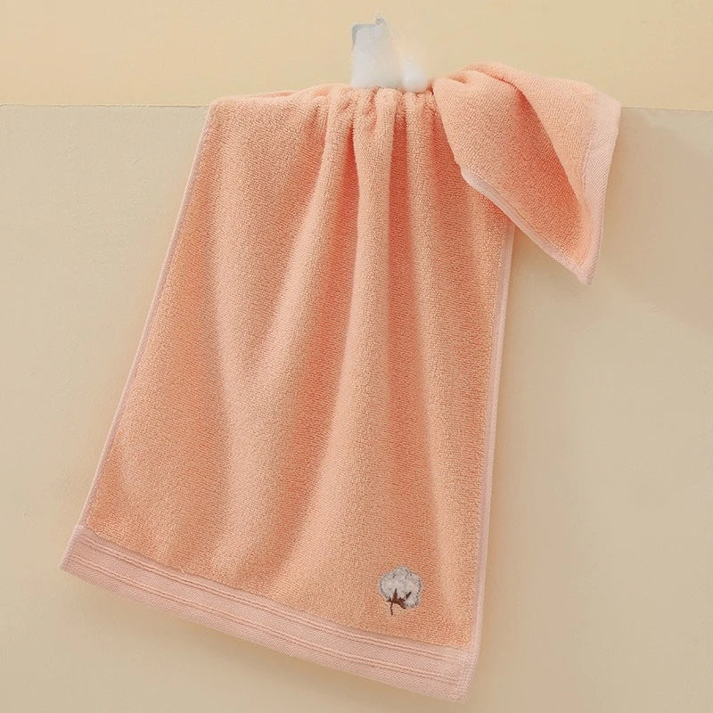 1PC Soft Pure Cotton Face Towels Household Thickened Large Cotton Towels Bathroom Home Daily Supplies Household Goods Oasis Select Pink 1pc 35x75cm