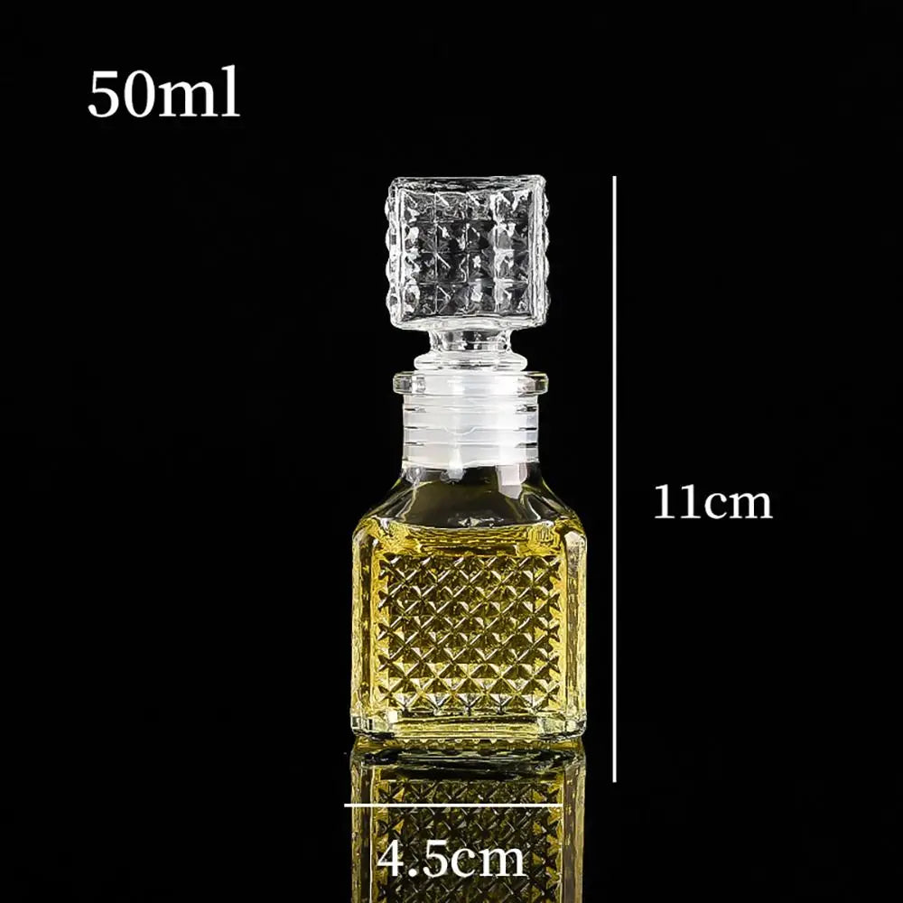 Mini Spirit Alcohol Liquor Bottle 50ml Transparent Glass Whiskey Decanter Handmade Diy Gift Bottles Perfume Glass Container Oasis Select 08 50ml