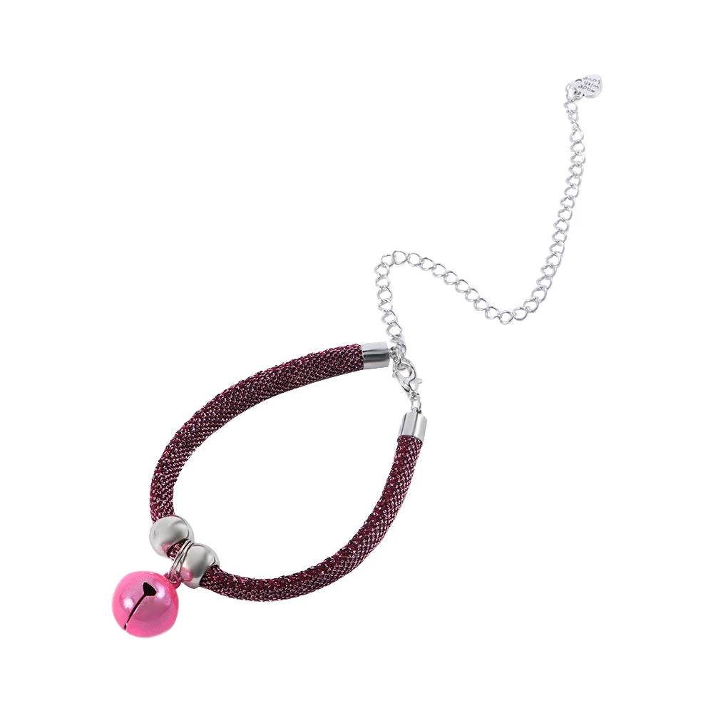 Adjustable Cat & Puppy Collar with Bell & Extension Chain