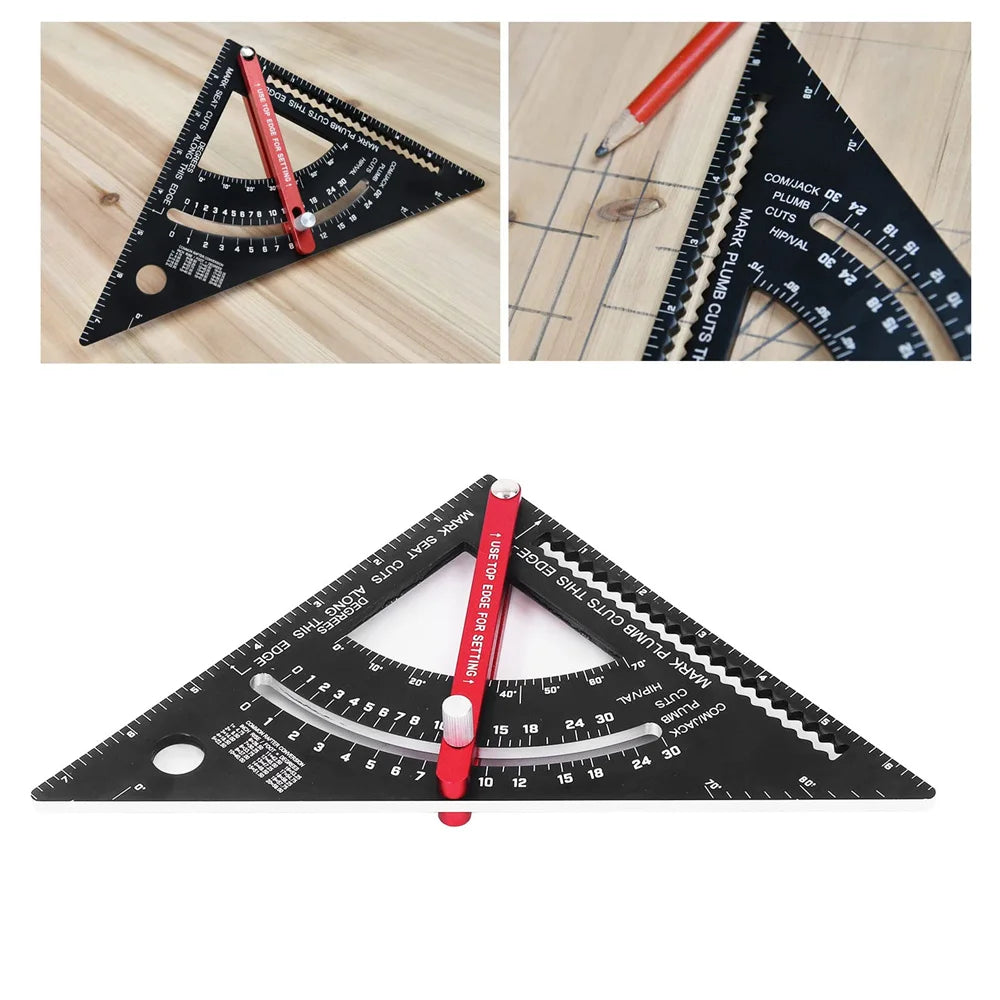 7 Inch Carpentry Triangle Ruler Adjustable Multi Function Carpenter Layout Square Woodworking Tools Square Measuring Ruler Oasis Select