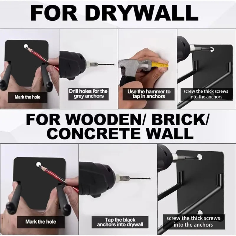 Heavy Duty Tool Storage System Hooks Wall Holder Garage Storage Multi-Purpose Garden Tool Organizer For Garage Wall Hook Oasis Select